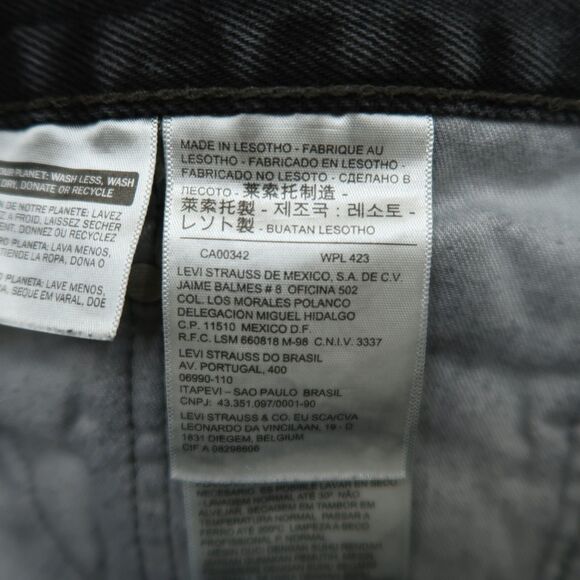 Levi's 505 Jeans Mens Size 40x32 Gray Regular Straight 100% Cotton Denim Fading - Picture 9 of 16